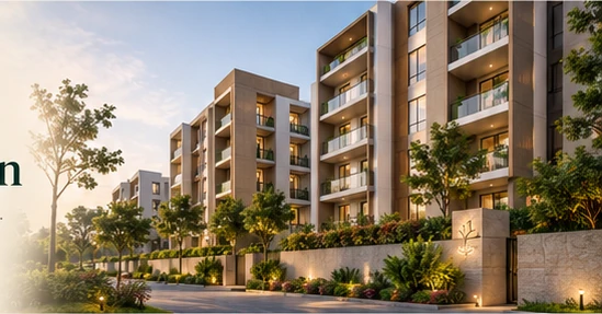 Landscaped apartment community