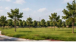 Open residential plot landscape
